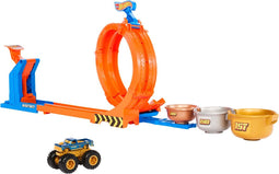 Hot Wheels Monster Trucks - Loop-And-Flip Trophy Challenge - Inclusief 50e verjaardag Bigfoot - Multicolor
