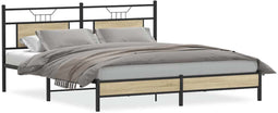 vidaXL - Bedframe - zonder - matras - hout - sonoma - eikenkleurig - 183x203 - cm