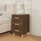 vidaXL - Nachtkastje - 40x40x66 - cm - bewerkt - hout - bruin - eikenkleur