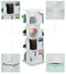 Draaibare boekenkast - 4 etages - 125,5 x 39 x 39 cm - wit