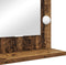 vidaXL - Make-up - Spiegel - met - LED - Licht - in - Oud - Hout - 100x45x18 - cm