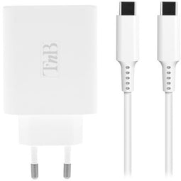 T'nB CHNBTINY65 - Oplader - 65W - 1x USB type-A 1x USB type-C - Wit