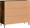 vidaXL - Dressoir - 90x34x80 - cm - bewerkt - hout - gerookt - eikenkleurig