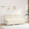 vidaXL - Fauteuil - 55 - cm - fluweel - crèmekleurig