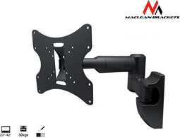 Maclean Brackets MC-503B - Muurbeugel - Geschikt voor 23-42 inch schermen tot 30 kg - Zwart