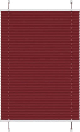 vidaXL - Plissé - rolgordijn - 100x100 - cm - stofbreedte - 99,4cm - bordeauxrood