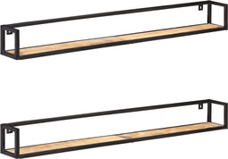 vidaXL - Wandschappen - 2 - st - 160 - cm - ruw - mangohout