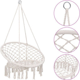 vidaXL Hangstoel 80 cm beige