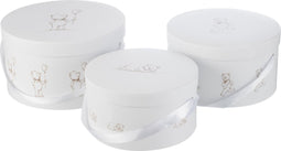 J-Line set van 3 dozen Beer Rond - karton/riet - wit