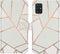iMoshion Hoesje Geschikt voor Samsung Galaxy A51 Hoesje Met Pasjeshouder - iMoshion Design Softcase Bookcase - Wit / Meerkleurig / Goud / White Graphic
