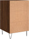 vidaXL - Nachtkastje - 40x40x66 - cm - bewerkt - hout - bruin - eikenkleur