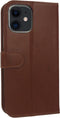 Valenta iPhone 12 Mini - Book Case - Handgemaakt - Bruin Cognac