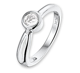 Kids Jewelry Collection - Ring Zirkonia - Gerhodineerd Zilver 5.2mm