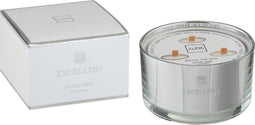 J-Line geurkaars Excellent - Cotton Candy - glas - zilver - large - 40U