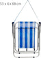 Aktive Vaste Klapstoel 53x44x76 Cm Blauw
