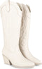 POSH by Poelman JILL - Cowboylaarzen - Ritssluiting 7 cm hak - Gebroken wit