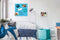 Sigel Be!Board - Glas-magneetbord 45 x 45 cm - Magnetisch met neodym-magneten - Blauw