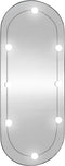 vidaXL - Wandspiegel - met - LED's - ovaal - 40x90 - cm - glas