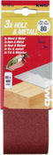KWB 911015 - Schuurband 60 x 400 mm - Korrel 150 voor hout en metaal (3 stuks)