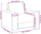 vidaXL - Fauteuil - 60 - cm - stof - donkergrijs