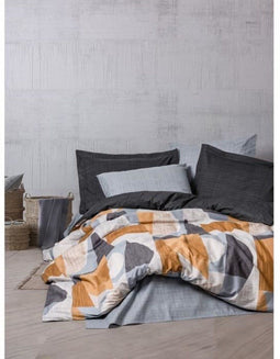 King Reinforced - Dekbedovertrekset - 240 x 220 cm 100% katoen - Grijs (2 stuks)