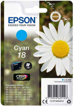 Epson 18 - Inktcartridge - Origineel - Cyaan (3 ml)