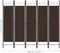 vidaXL - Kamerscherm - met - 5 - panelen - 200x180 - cm - bruin