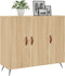 vidaXL - Dressoir - 90x34x80 - cm - bewerkt - hout - sonoma - eikenkleurig