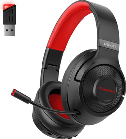 Fuegobird UG-01 2.4GHz Draadloze Gaming Headset - RGB - Bluetooth koptelefoon - Multiplatform - Geschikt voor PS4/PS5, Nintendo Switch - Zwart Rood