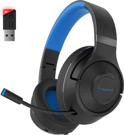 Fuegobird UG-01 2.4GHz Draadloze Gaming Headset - RGB - Bluetooth koptelefoon - Multiplatform - Geschikt voor PS4/PS5, Nintendo Switch - Zwart Blauw