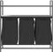 vidaXL - Wasmand - 3 - vakken - met - planken - grijs - sonoma - eiken