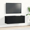 vidaXL - Zwarte - Eiken - TV-meubel - 80x30x30 - cm - Gemaakt - van - Engineered - Wood