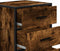 vidaXL - Nachtkastje - 40x34,5x60 - cm - bewerkt - hout - en - metaal - gerookt - eiken