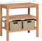 vidaXL - Badkamer - wastafelkast - met - 2 - manden - 74x45x75 - cm - massief - teakhout