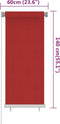 vidaXL - Rolgordijn - voor - buiten - 60x140 - cm - HDPE - rood