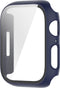 Full Cover Case Bumper Set Geschikt Voor Apple Watch Series 8 / 7 45mm - Bescherm Hoes 360 Graden - 2 Stuks - Donkerblauw