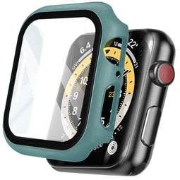 Full Cover Hardcase voor de Apple Watch Series 7 / 8 / 9 - 45 mm - Donkergroen