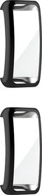 Full Cover Screen Protector Bumper Set Geschikt Voor Fitbit Inspire 3 - 360 Graden Bescherm Hoes - Smartwatchbescherming - Case - 2 Stuks - Zwart