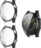 Full Cover Screen Protector Bumper Set Geschikt Voor Huawei Watch GT 3 46mm (GT3 Classic/Elite/Active) - 2 Stuks Bescherm Hoes 360 Graden Screen Protector - Zwart