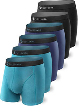Fullluwaa boxershorts heren, 6-pack klassieke onderbroek heren retro shorts boxers katoenen herenondergoed geschikt voor sport dagelijks outdoor 6 pack- Maat XL
