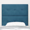 vidaXL - Hoofdbord - met - Knopen - - - Donkerblauw - - - 100 - cm - - - Velours