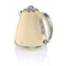 Swan Retro Waterkoker – 1,5 Liter – Met Droogkookbeveiliging – Crème