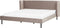 ARETTE - Tweepersoonsbed - Taupe - 180 x 200 cm - Fluweel