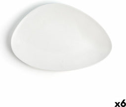 Platt tallrik Ariane Antracita Driehoekig Keramisch Wit (Ø 29 cm) (6 Stuks)