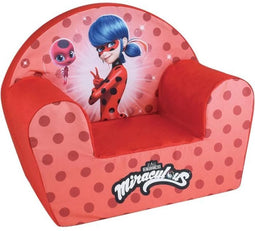 FUN HOUSE Miraculous Lady Bug clubstoel - B.52 x D.33 x H.42 cm - Voor kinderen gegarandeerd Franse afkomst