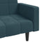 vidaXL - Slaapbank - 2-zits - met - 2 - kussens - fluweel - blauw