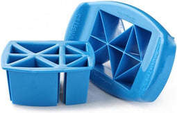 Funbites Blauwe driehoeken Fruitsnijder – 16x15x4cm | Voor het Snijden van Fruit in Hapbare Stukjes