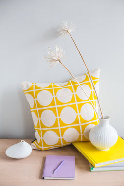 Funky Doris Don Pillow Yellow
