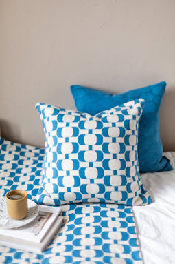 Funky Doris Edith Pillow Blue
