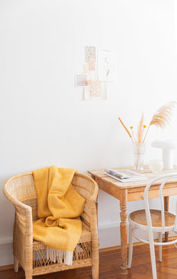 Funky Doris Fanny Wool Blanket Yellow NEWS! preorder, available beg of Oct